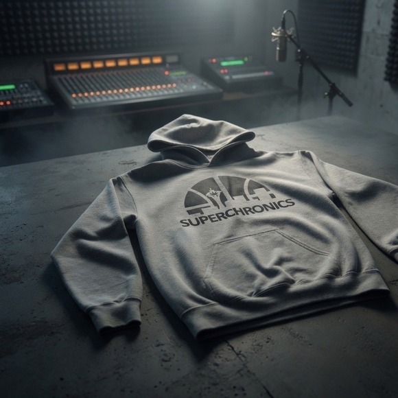 Gildan Other - Gildan Superchronics Seattle Space Needle Cannabis Graphic Hoodie Gray Small